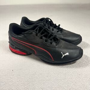 Puma Mens Centric Size US 9 Black and High Risk Red